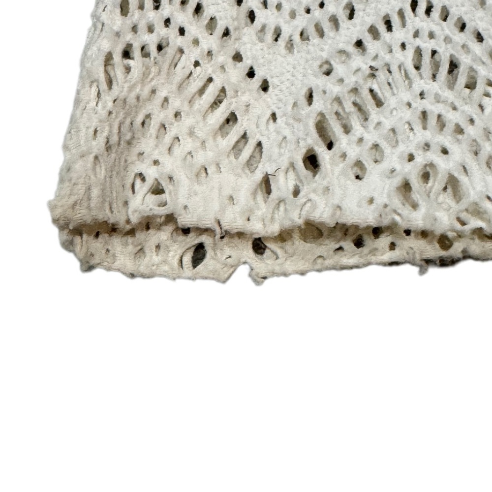 Cream Crochet Flare Pants Coverups Size Medium - Picture 6 of 12
